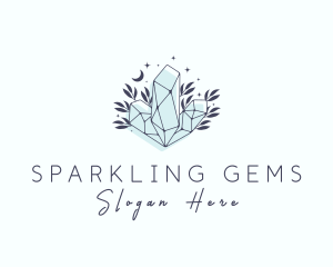 Precious Crystal Gemstone logo design