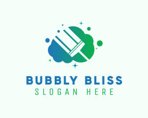 Squeegee Cleaning Suds logo design