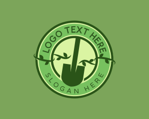 Garden Tool - Botanical Garden Shovel logo design