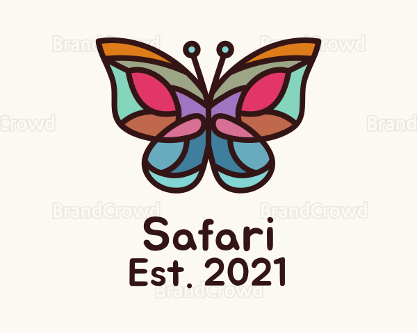 Stained Glass Butterfly Logo