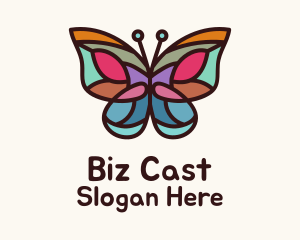 Stained Glass Butterfly Logo