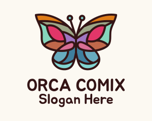 Stained Glass Butterfly Logo