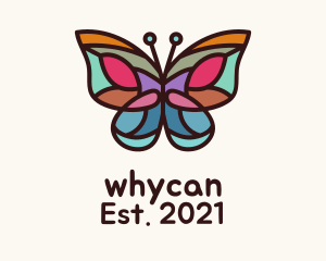 Insect - Stained Glass Butterfly logo design