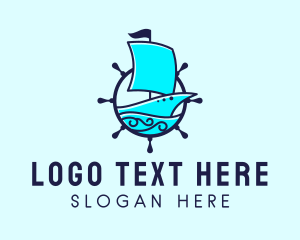 Sailor - Ship Steering Wheel logo design