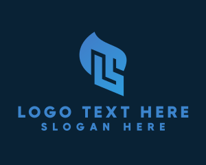 Mobile App - Water Monogram Letter LS logo design