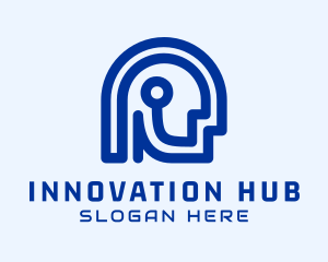 Incubator - Artificial Human Intelligence Technology logo design