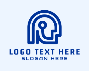 Developer - Artificial Human Intelligence Technology logo design