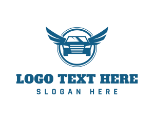 Logistic - Automotive Car Wings logo design