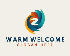 Heat Cool Temperature logo design