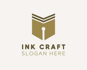 Book Ink Pen Calligraphy logo design