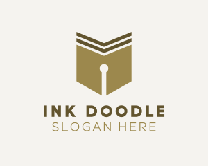 Book Ink Pen Calligraphy logo design