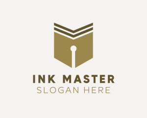 Book Ink Pen Calligraphy logo design