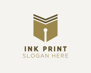 Book Ink Pen Calligraphy logo design