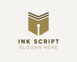 Book Ink Pen Calligraphy logo design