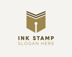 Book Ink Pen Calligraphy logo design