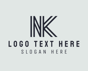 Attorney - Modern Finance Consulting Letter NK logo design