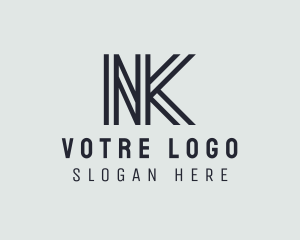 Marketing - Modern Finance Consulting Letter NK logo design