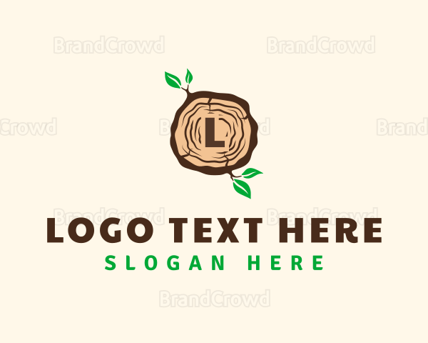 Wood Tree Log Logo