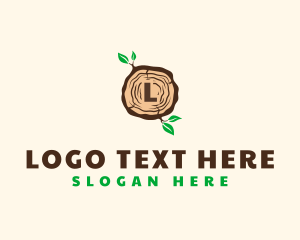 Log - Wood Tree Log Letter logo design