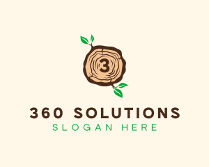 Wood Tree Log logo design