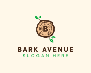 Wood Tree Log logo design