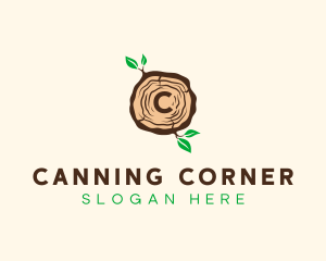 Wood Tree Log logo design