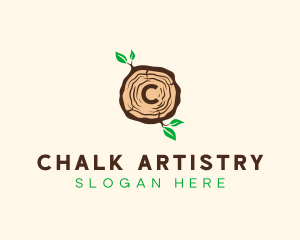 Wood Tree Log logo design