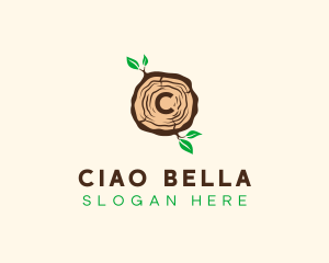 Wood Tree Log logo design