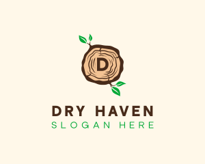 Wood Tree Log logo design