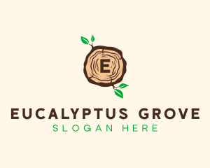 Wood Tree Log logo design