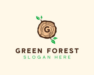 Wood Tree Log logo design