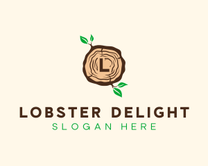 Wood Tree Log logo design