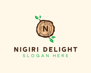 Wood Tree Log logo design