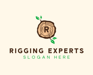 Wood Tree Log logo design