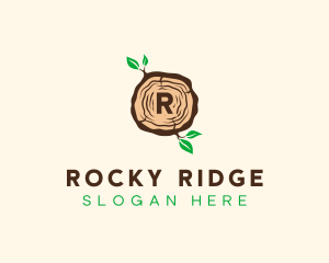 Wood Tree Log logo design