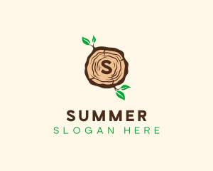 Wood Tree Log logo design