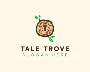 Wood Tree Log logo design