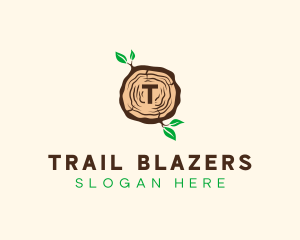 Wood Tree Log logo design