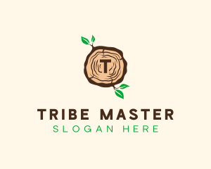 Wood Tree Log logo design