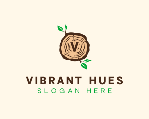 Wood Tree Log logo design