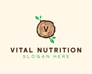 Wood Tree Log logo design