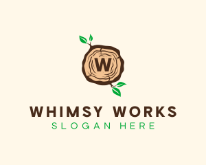 Wood Tree Log logo design