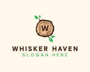 Wood Tree Log logo design