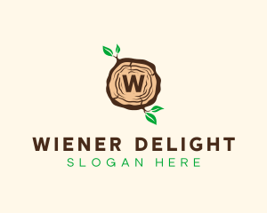 Wood Tree Log logo design