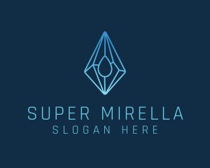 Jewelry - Crystal Droplet Gemstone logo design