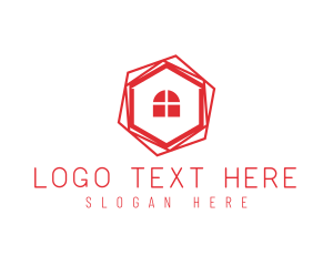 Home Insurance - Hexagon House Realtor logo design