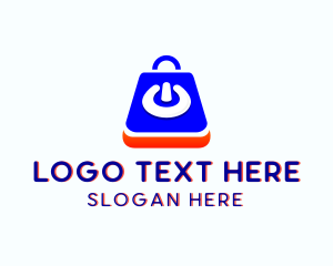 Power Button - Tech Gadget Shopping logo design