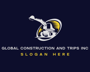 Excavation Heavy Equipment Logo