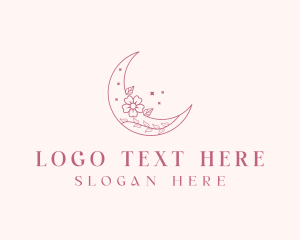 Crescent - Floral Moon Boutique logo design