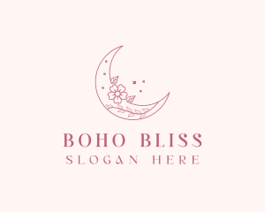 Floral Moon Boutique logo design